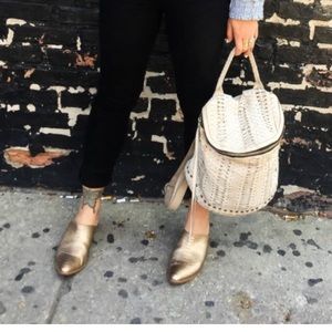 Clover gold BRONZE boots mule flats western boot